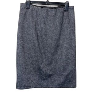 Liverpool Los Angeles Grey Tweed Pencil Skirt Career Work Office Business Size 8